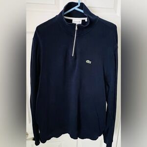 Lacoste Men's Dark Blue Zip-Up Sweater
